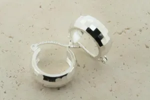 diamond cut hoops - 15mm