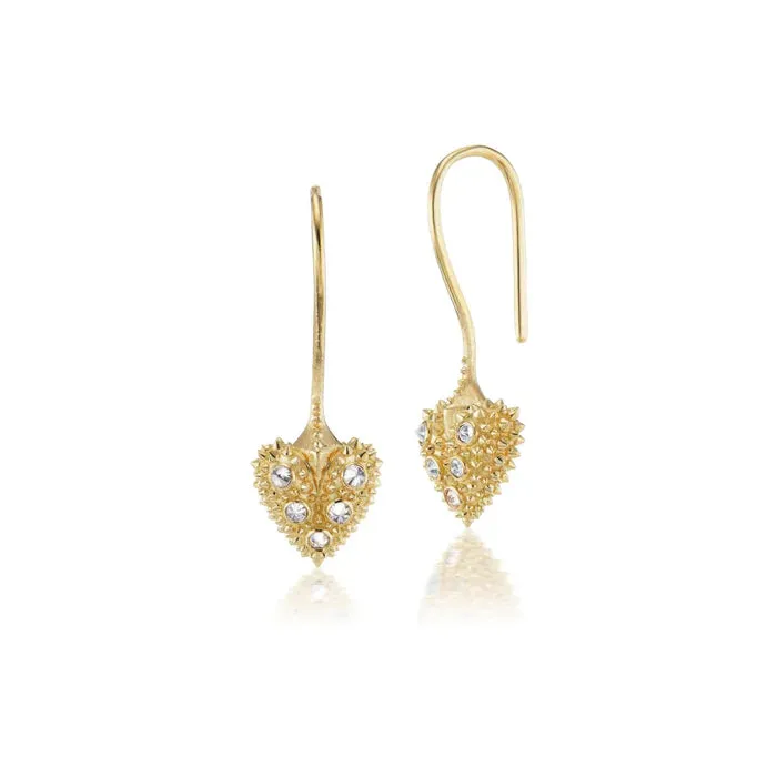 Diamond Pierce Your Heart Drop Earrings