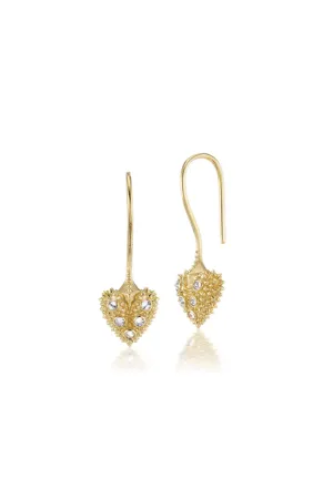 Diamond Pierce Your Heart Drop Earrings
