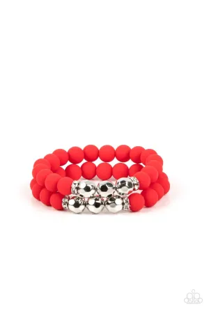 Dip and Dive - Red Bracelet-Paparazzi