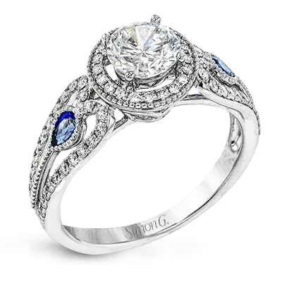 Engagement Ring in 18k Gold with Diamonds LP2353 WHITE 18K SEMI