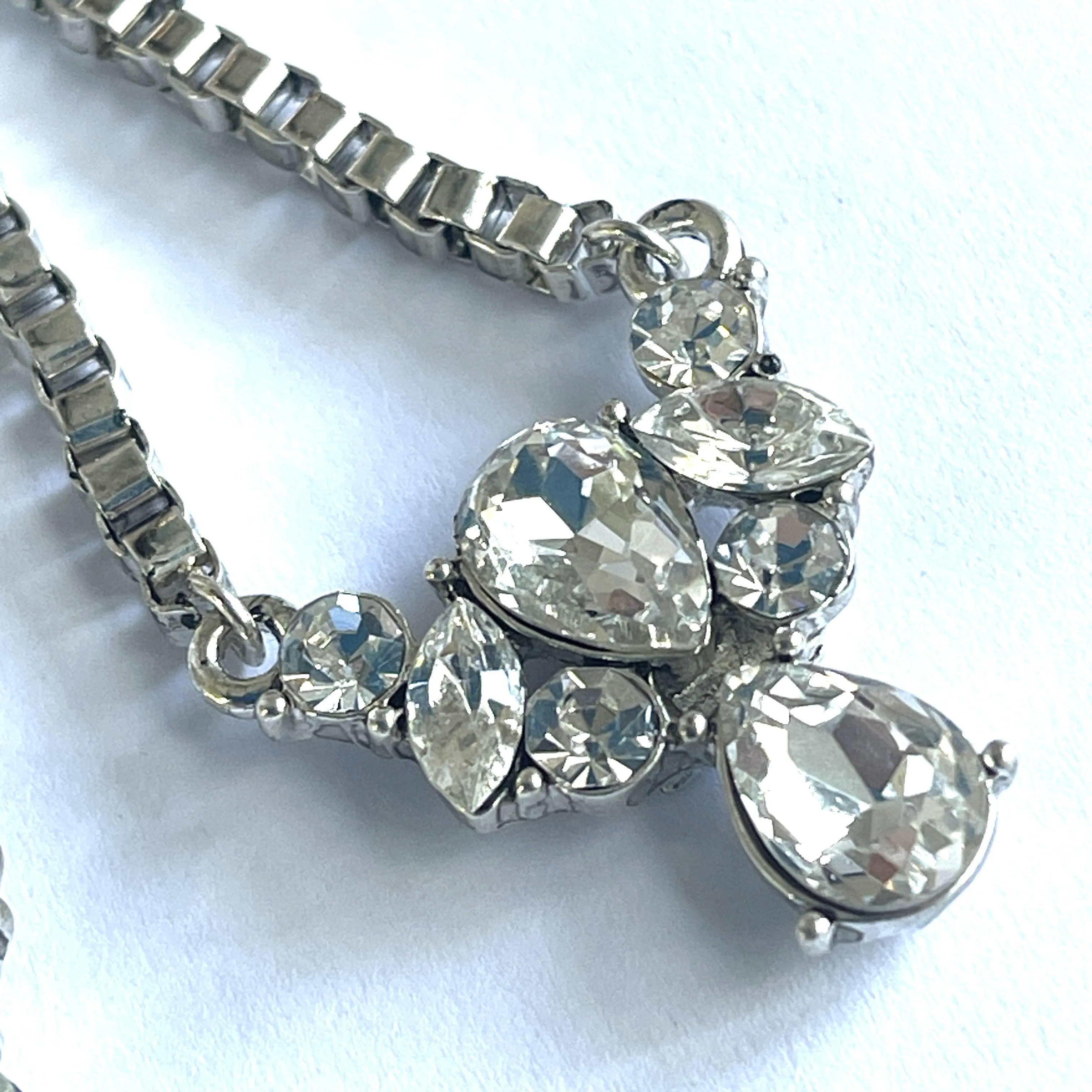 Erickson Beamon Signed Rhinestone Drop Earrings USA