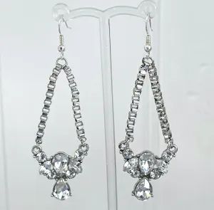Erickson Beamon Signed Rhinestone Drop Earrings USA