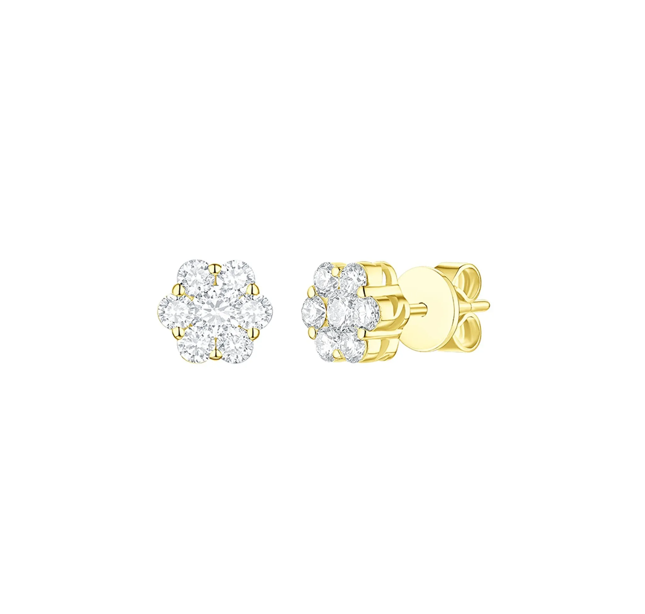 Essentials 0.80ct Cluster Flower Earrings <br> E-00115WHT