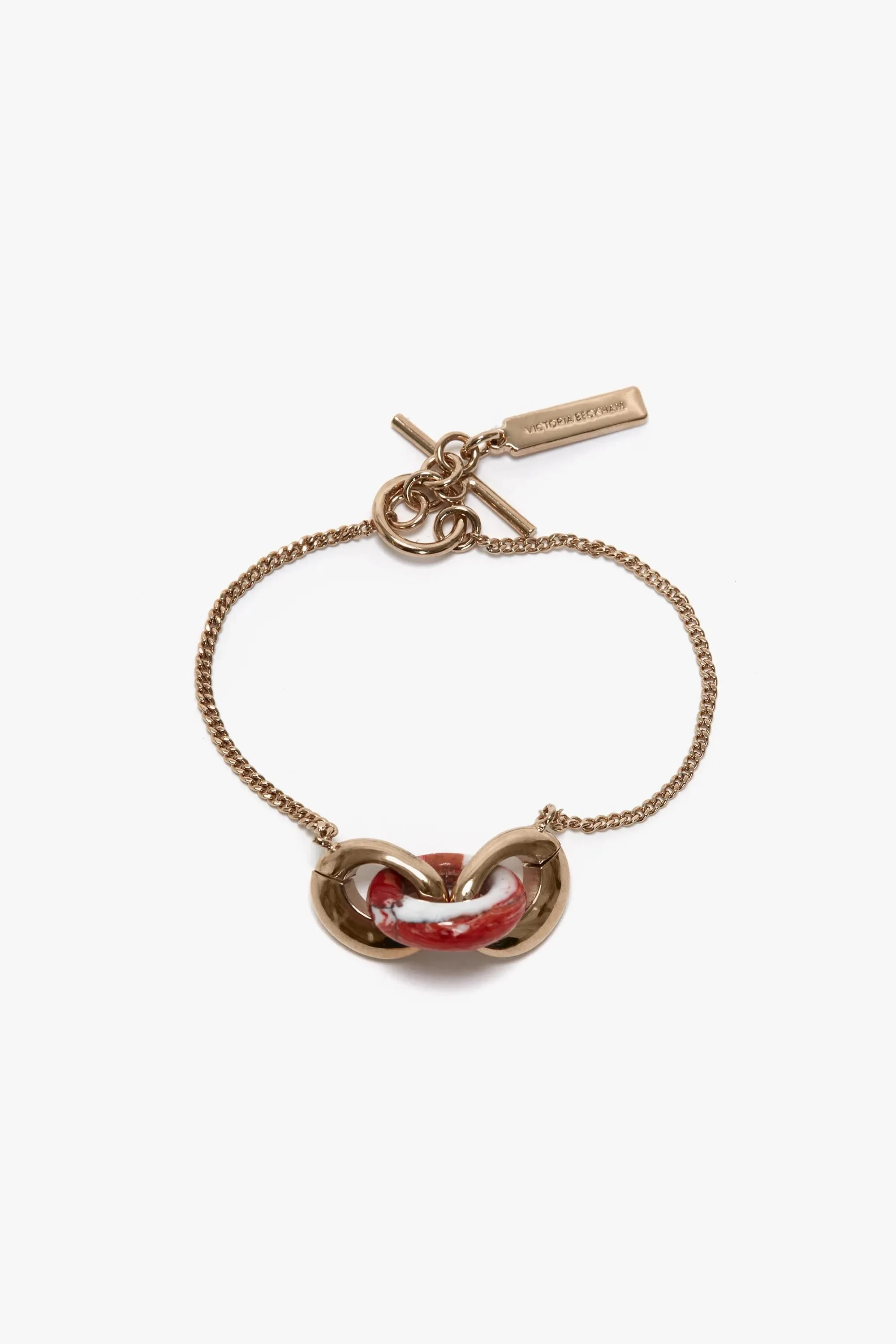 Exclusive Resin Charm Bracelet In Light Gold-Orange
