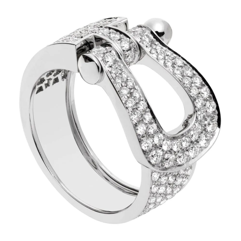 FRED Force 10 Ring in 18K white gold and diamonds