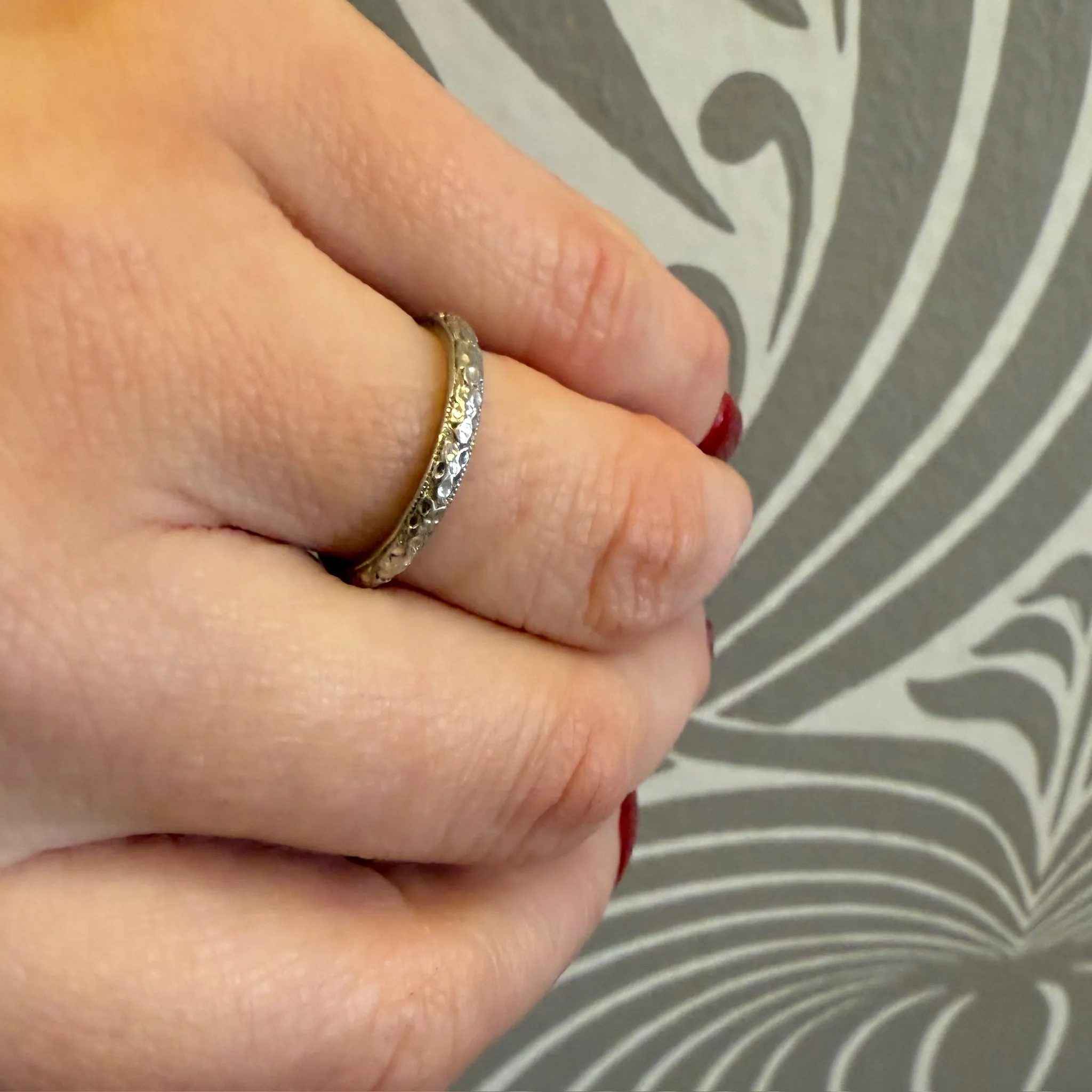 Fresh "Orange Blossom" Platinum Band by Traub