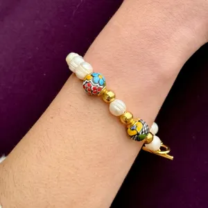 Freshwater Pearl Talavera Bracelet
