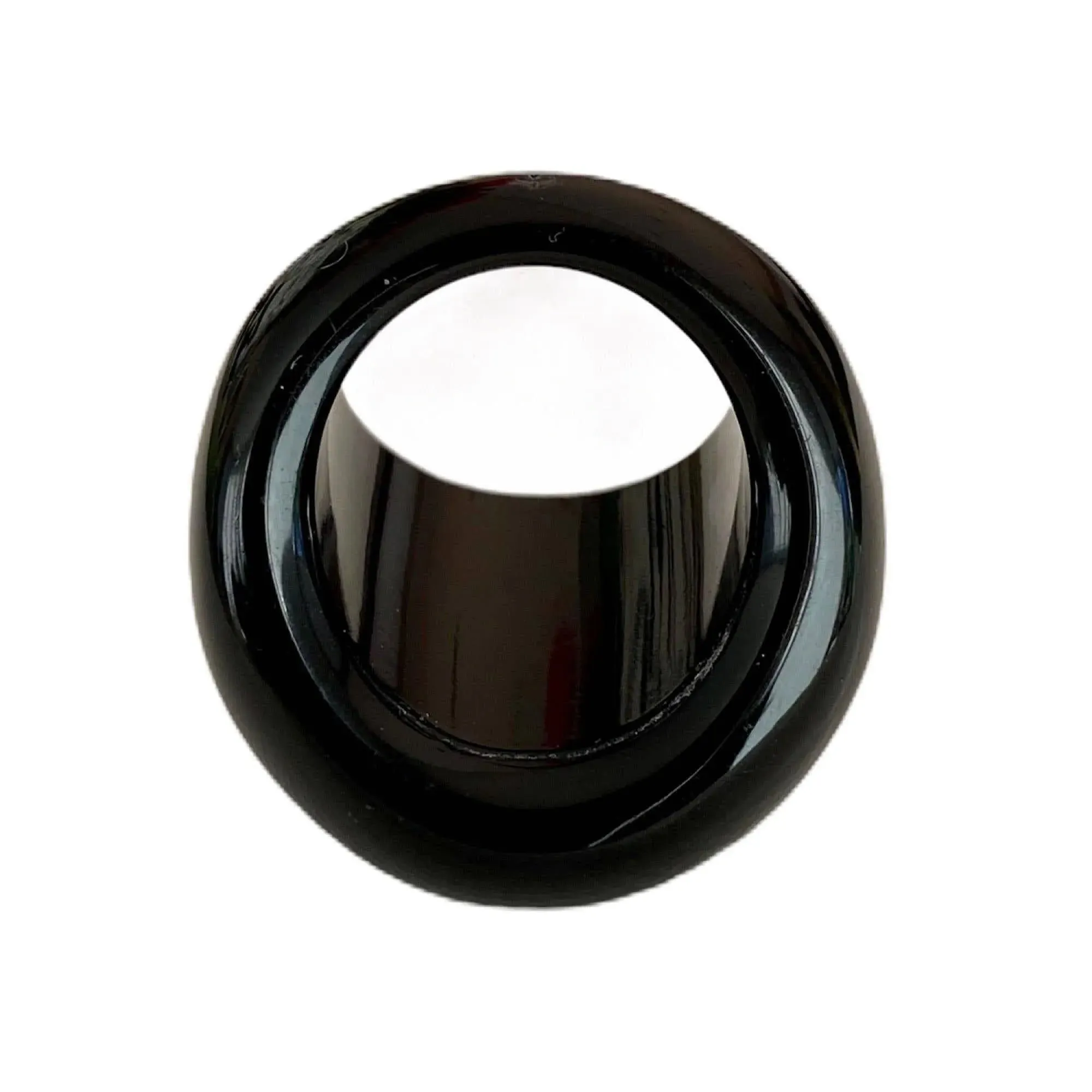 Glossy Black Dome Statement Ring