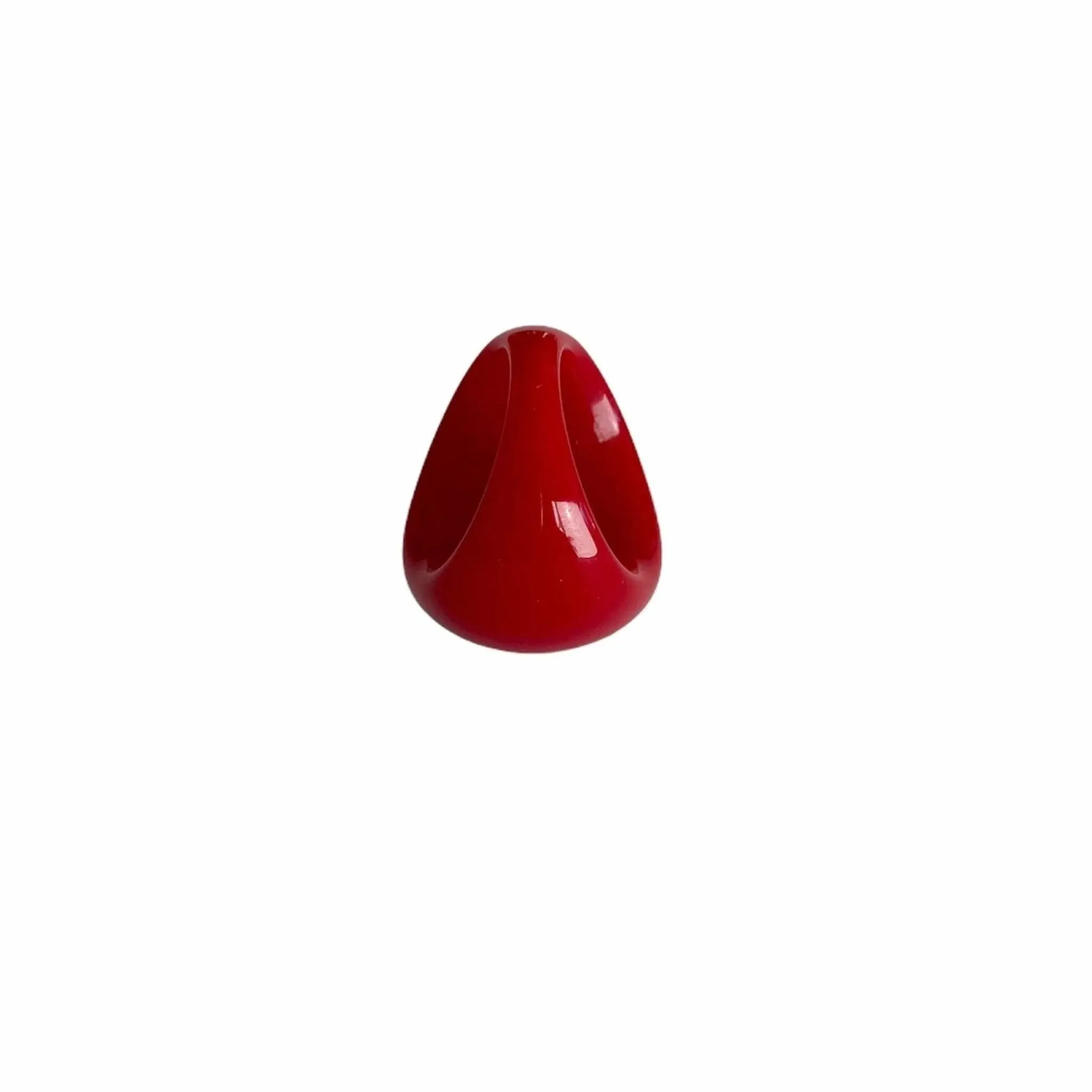 Glossy Red Dome Statement Ring