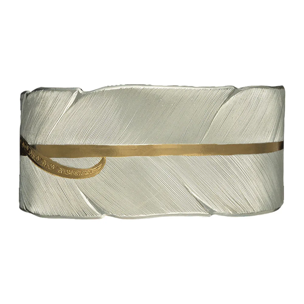 Gold Accent Feather Bracelet
