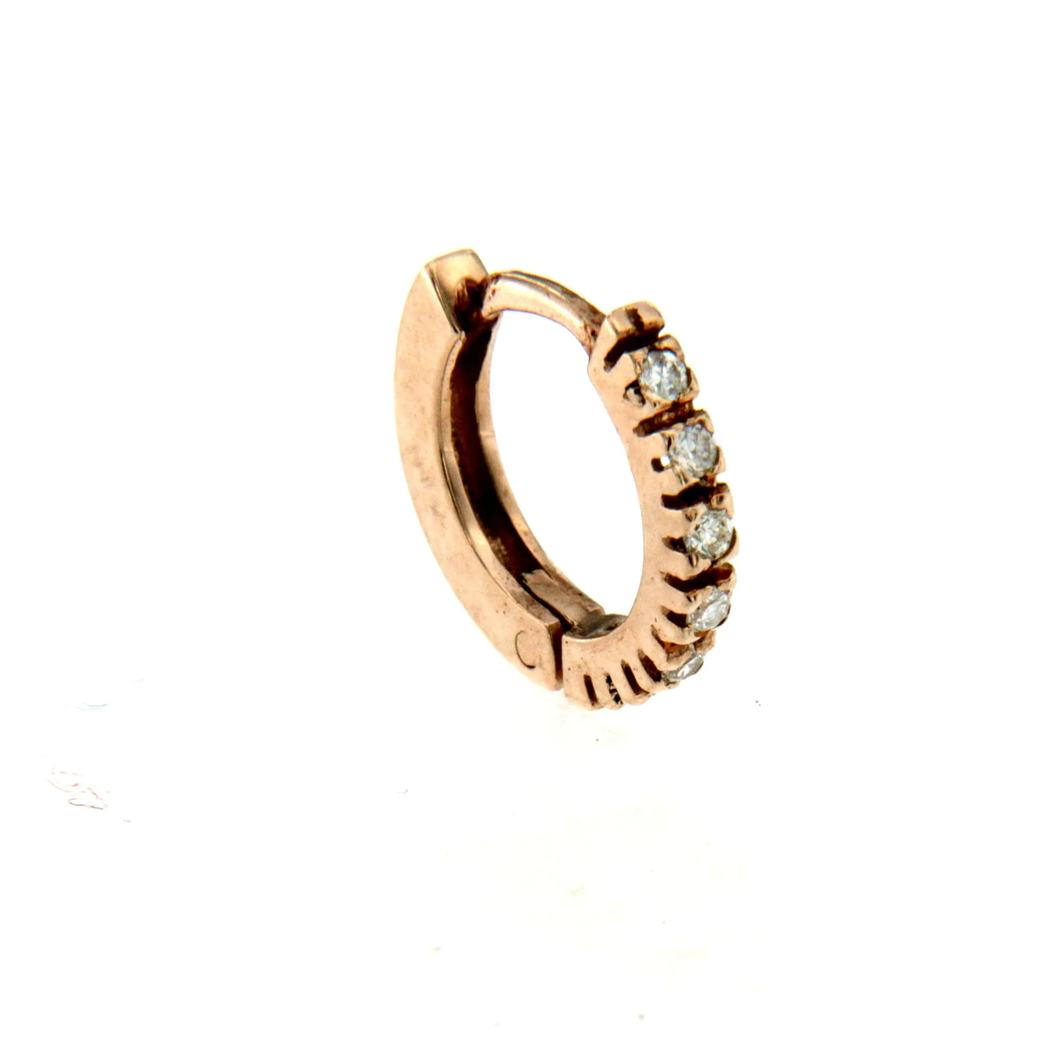 Gold Diamond baby Hoop Earrings