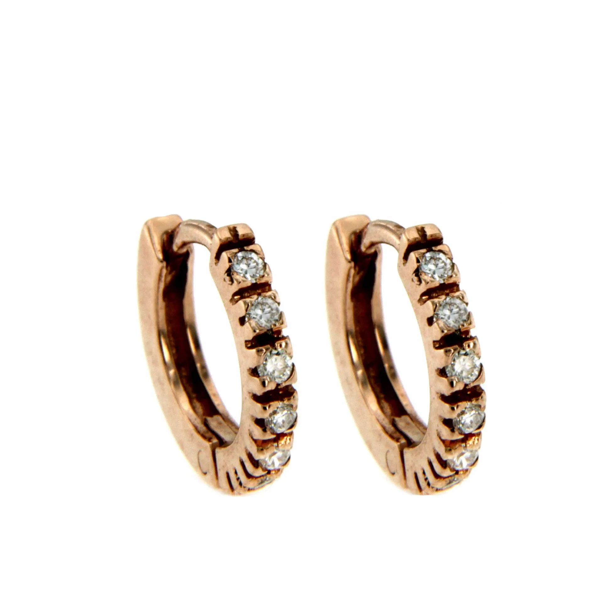 Gold Diamond baby Hoop Earrings