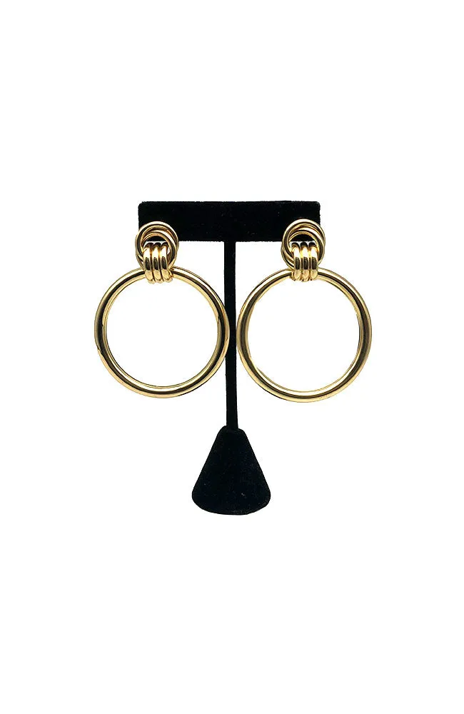 Gold Door Knocker Earring