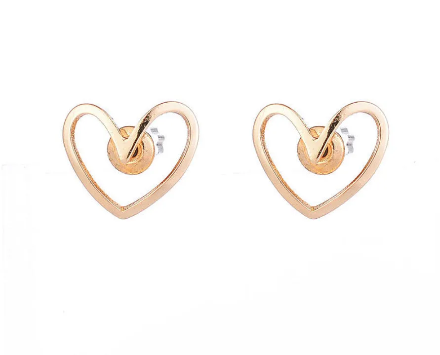 Gold Heart Earrings