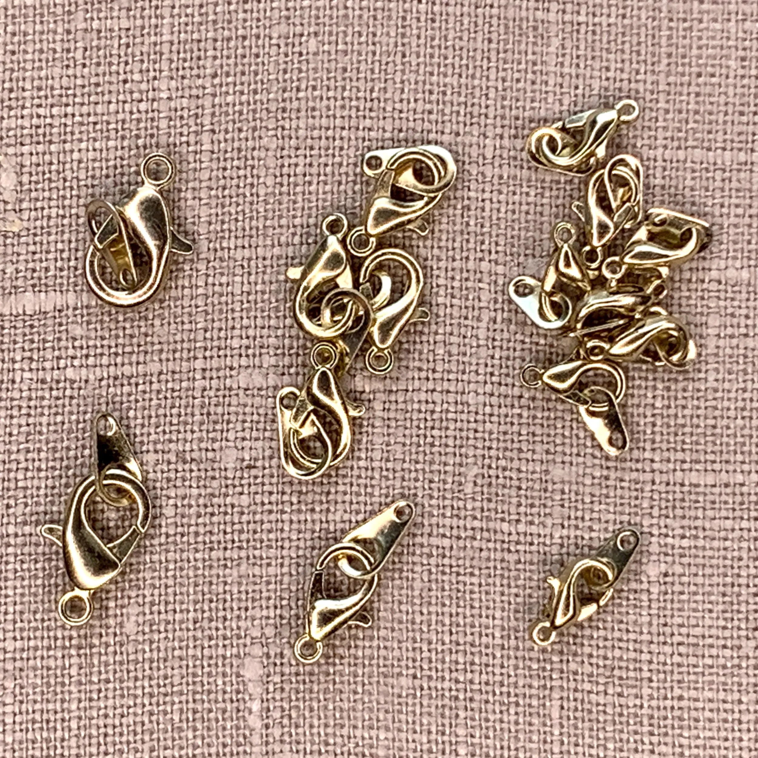 Gold Lobster Clasps 15pc