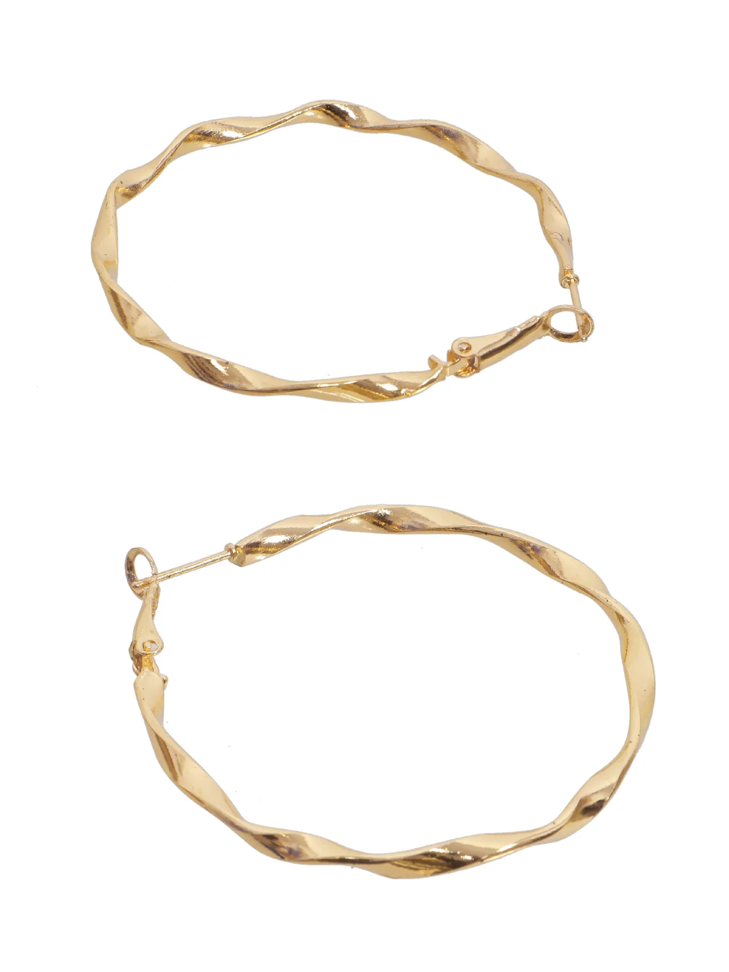 Gold-Plated Round Stud Earrings for Women and Girls - A Contemporary Fashion Statement