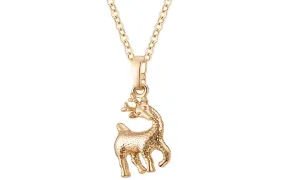 Gold Plated Deer Pendant Necklace