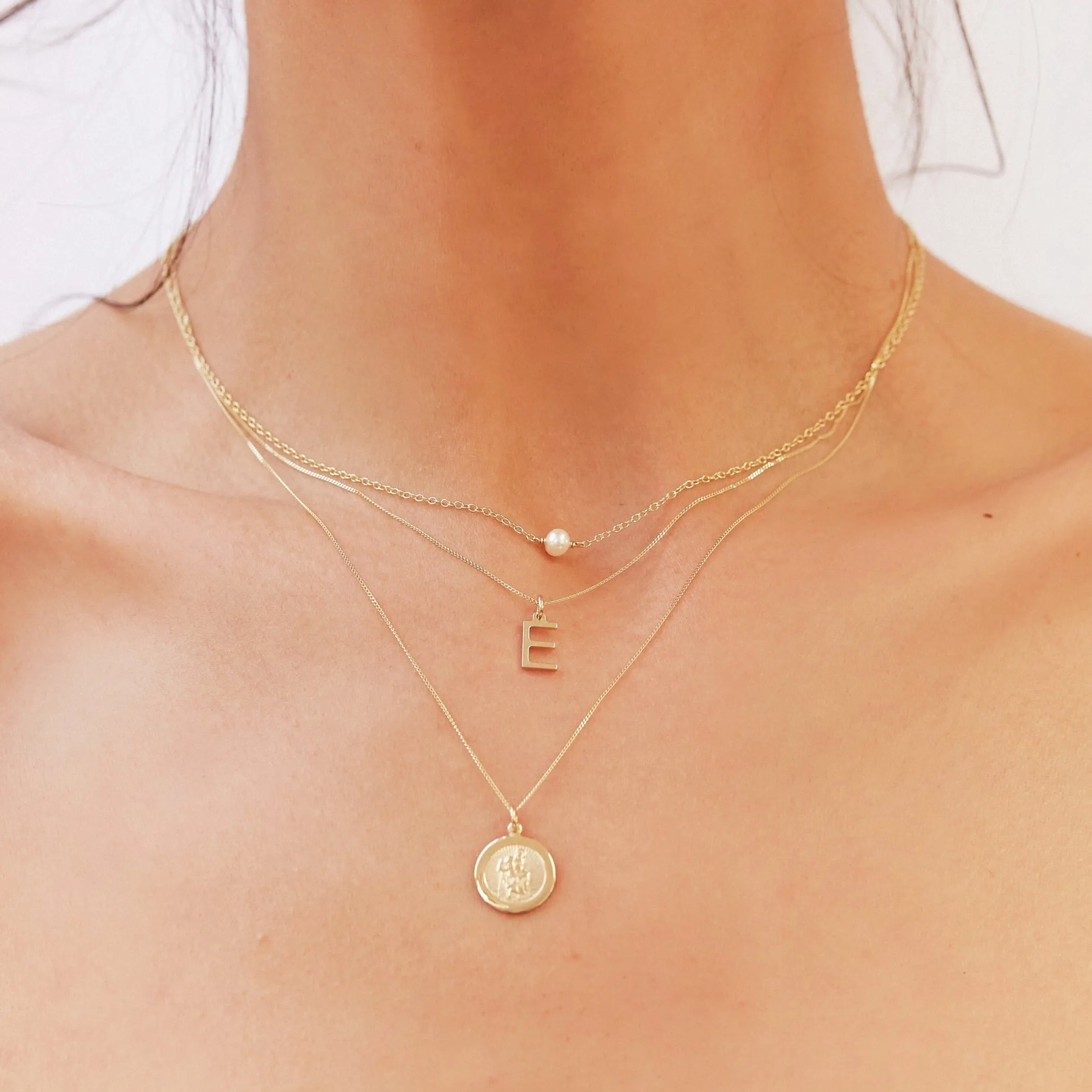 Gold Single Pearl Choker