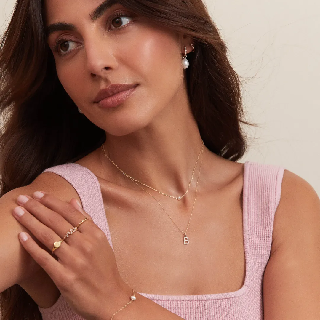 Gold Single Pearl Choker