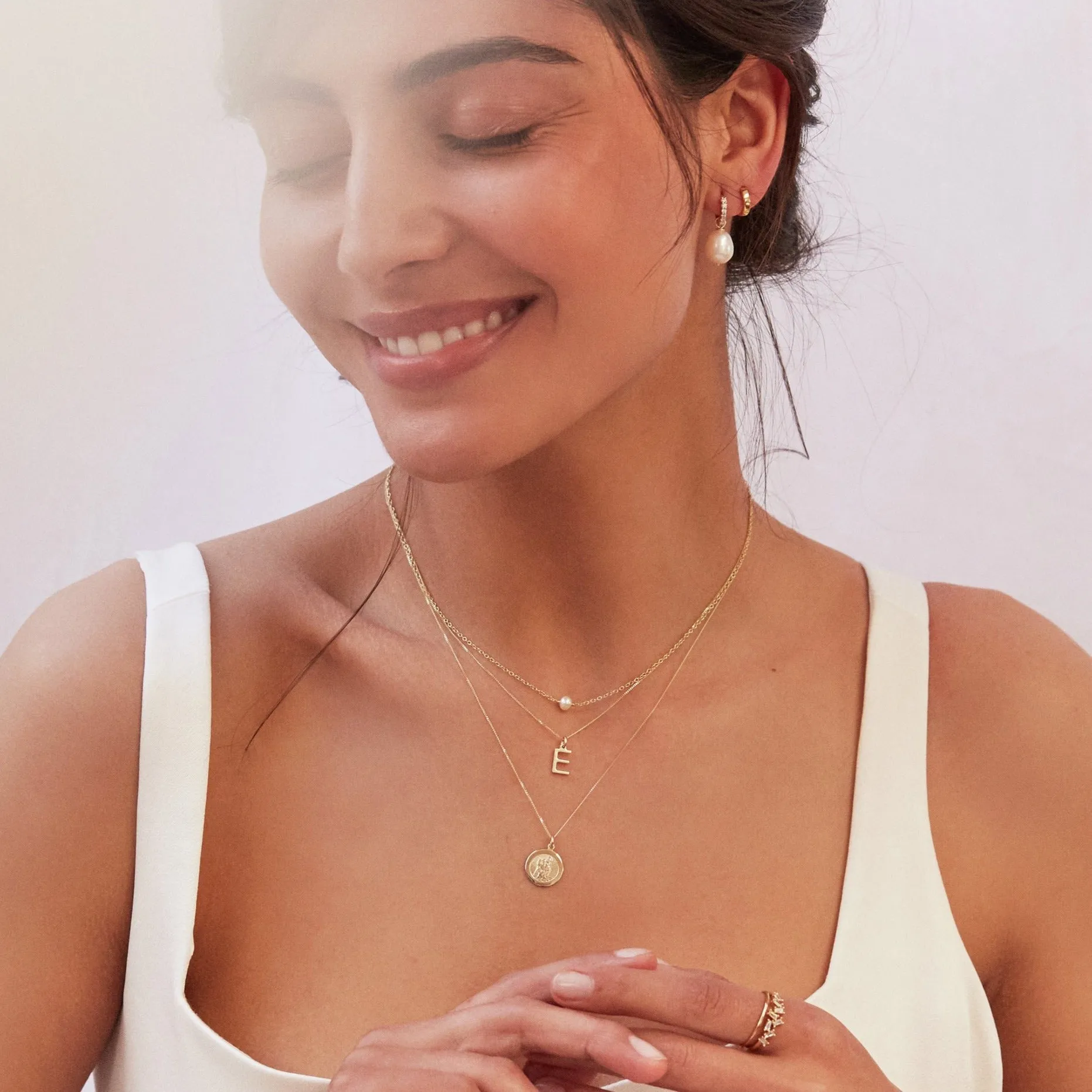 Gold Single Pearl Choker