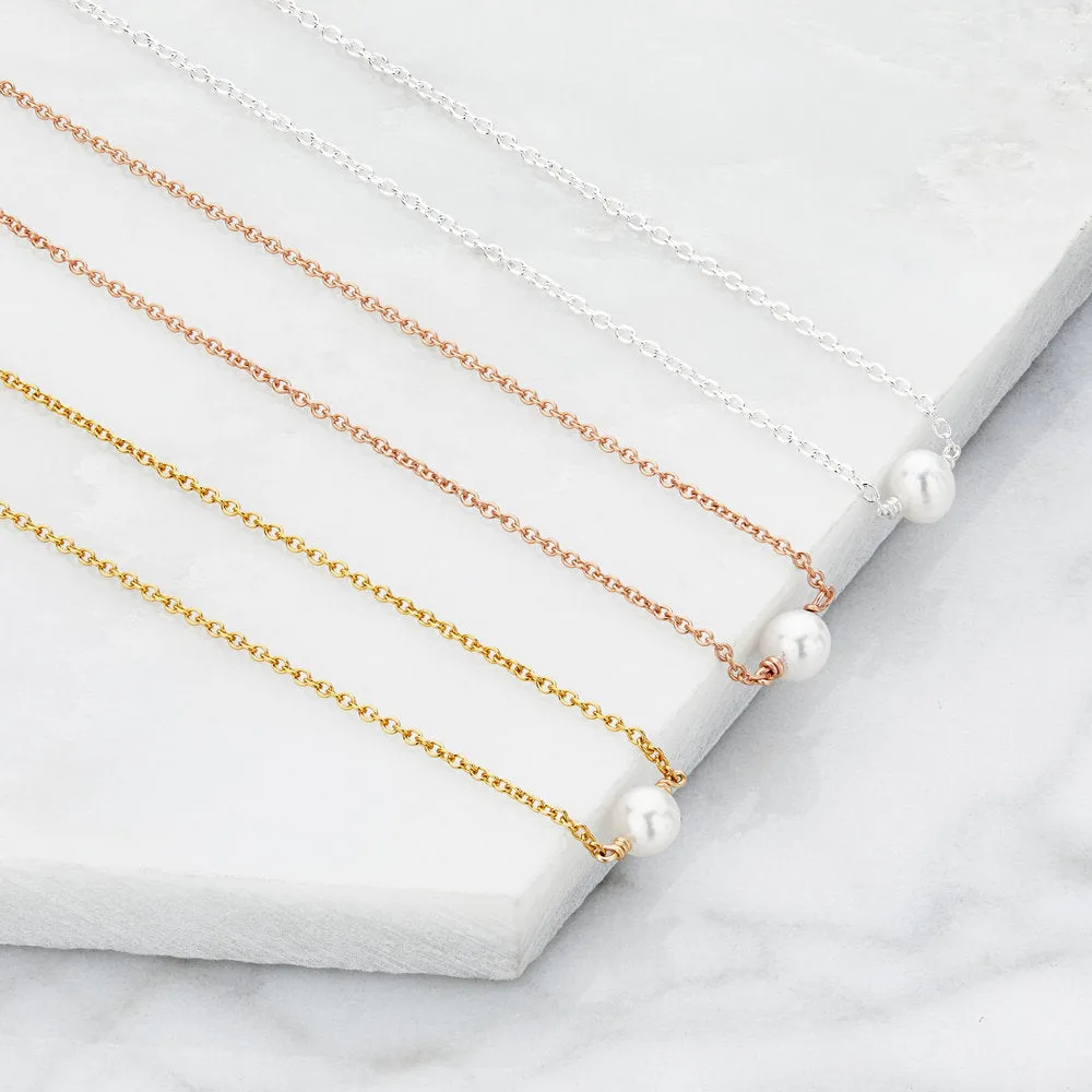 Gold Single Pearl Choker