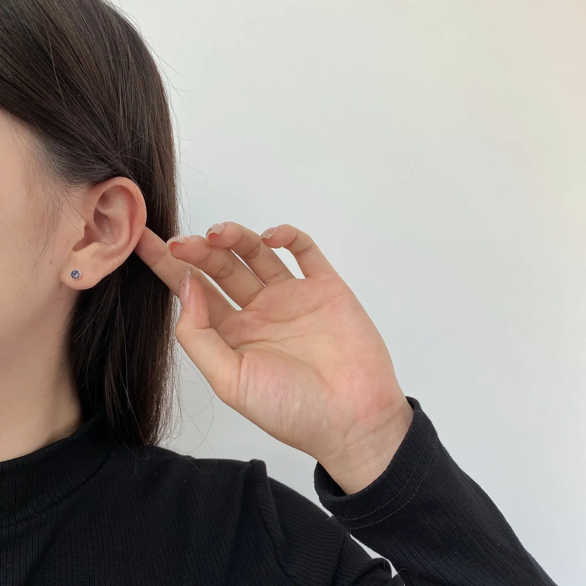 [Goodv]Sparkling Colorful Round Shape Earrings