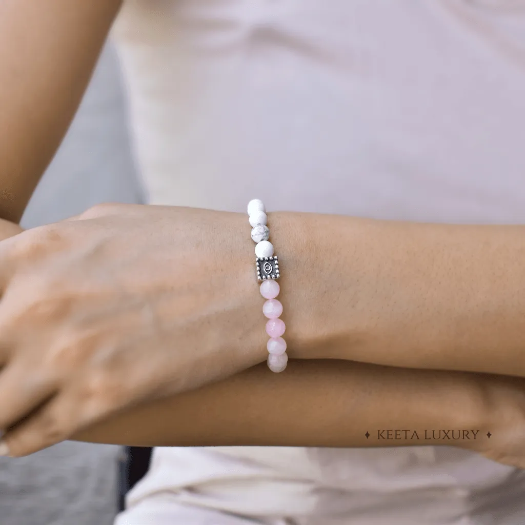 Guardian Eye - Rose Quartz & Howlite Bracelets