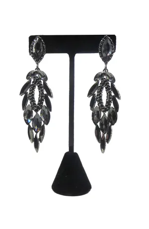 Gunmetal Marquise Earrings