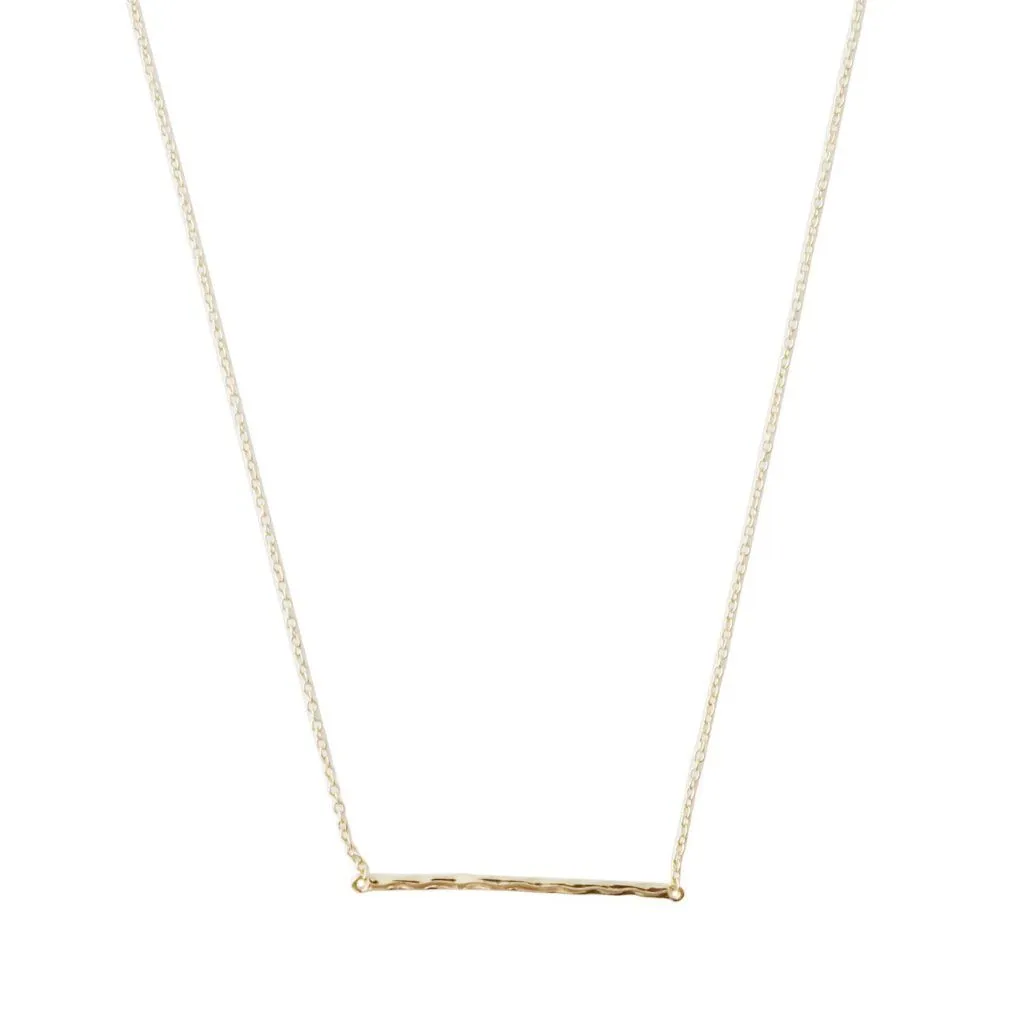 Hammered Classic Bar Necklace