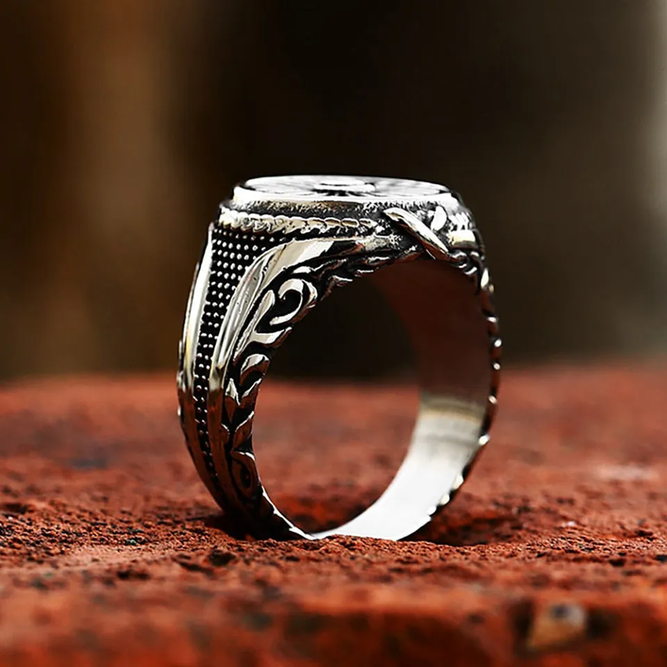High Quality Vintage Stainless Steel Motorcycle Turbine Rings For Men