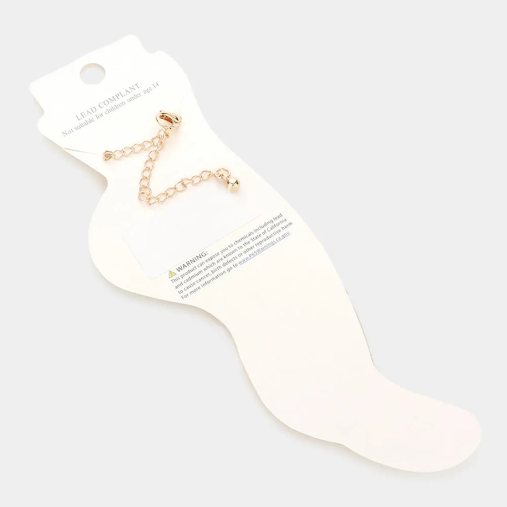 iLLASPARKZ Glam Message Rhinestone Evening Anklet