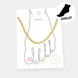 iLLASPARKZ Gold Dipped Metal Ball Anklet