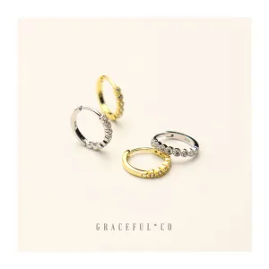 Jewel Sparkling Pave Huggie Earrings