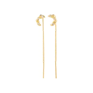 KORA moon chain earrings gold-plated