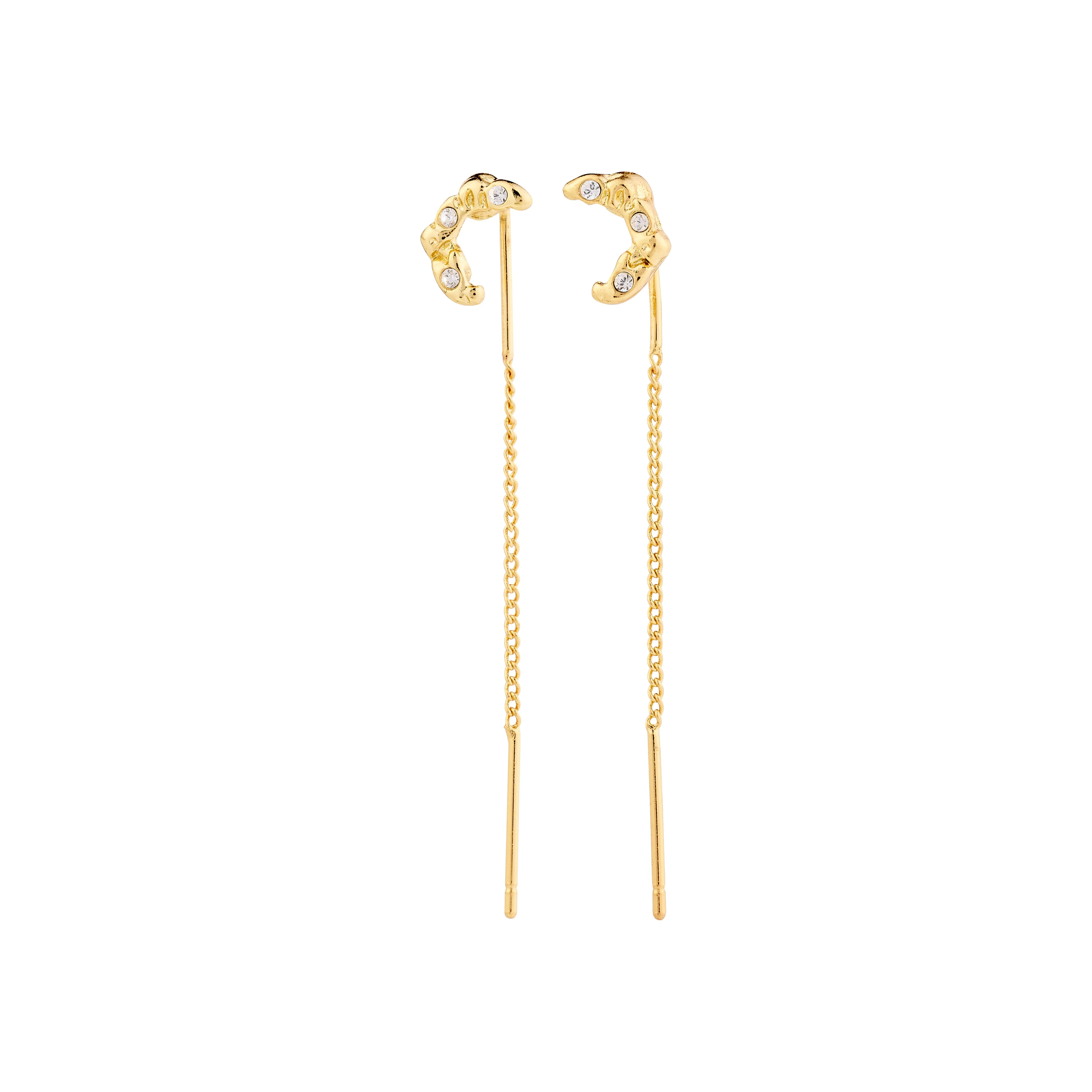 KORA moon chain earrings gold-plated
