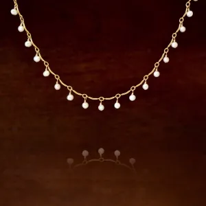 Leticia - White Freshwater Pearl, 14k Gold Filled Necklace