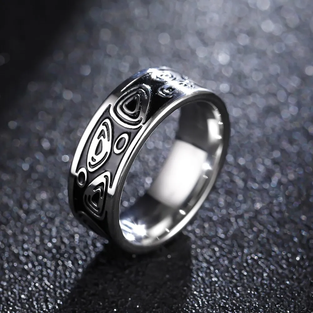 Lucky "Om Mani Padme Hum" Sanskrit Buddhist Mantra Ring