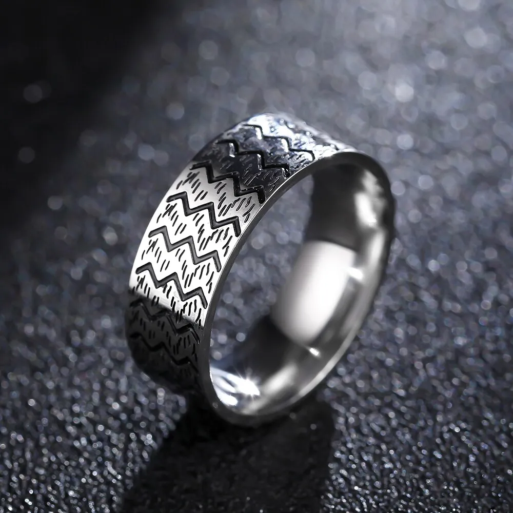 Lucky "Om Mani Padme Hum" Sanskrit Buddhist Mantra Ring