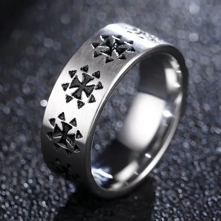 Lucky "Om Mani Padme Hum" Sanskrit Buddhist Mantra Ring