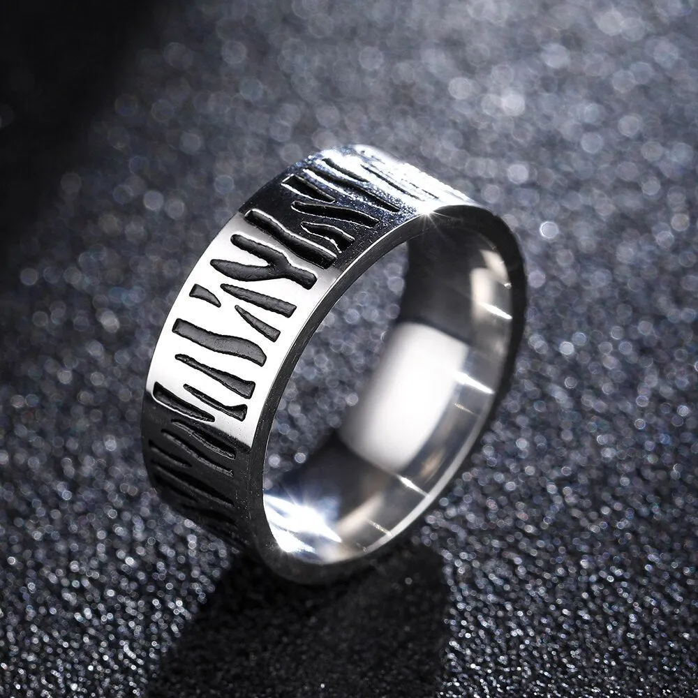 Lucky "Om Mani Padme Hum" Sanskrit Buddhist Mantra Ring