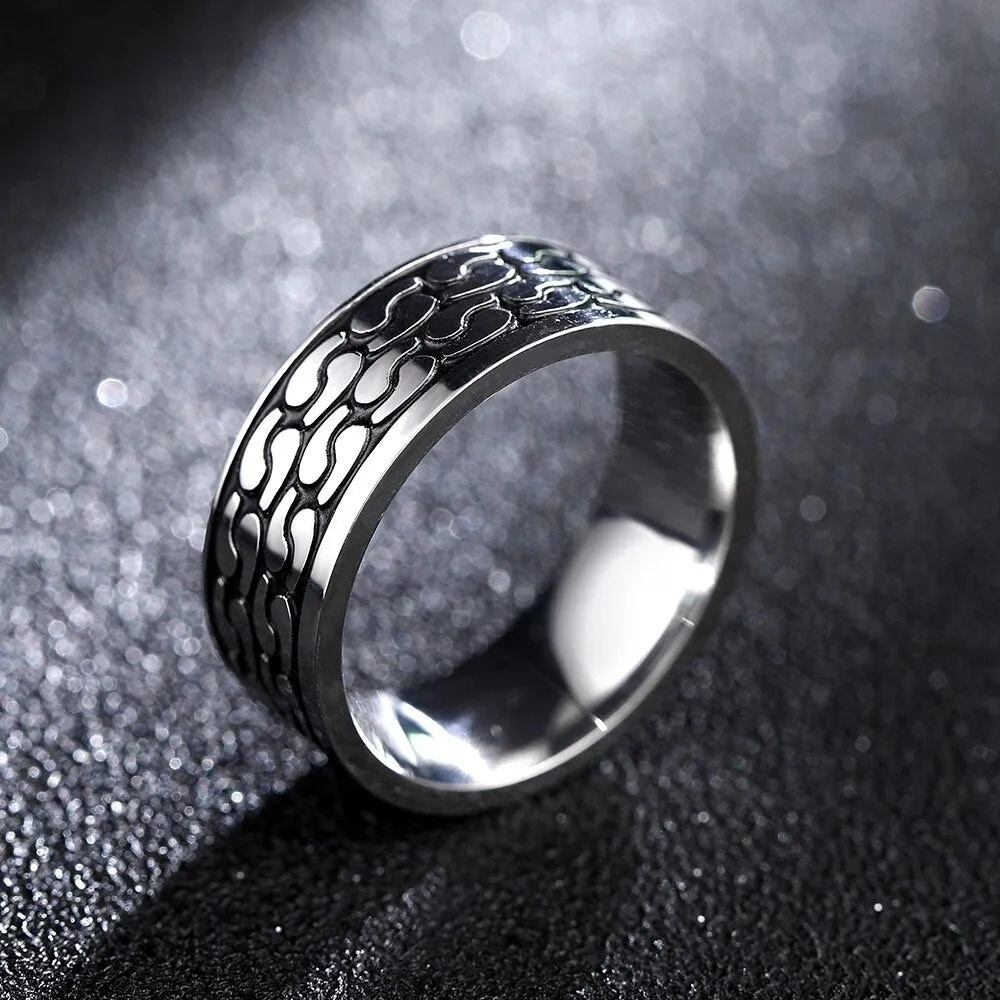 Lucky "Om Mani Padme Hum" Sanskrit Buddhist Mantra Ring