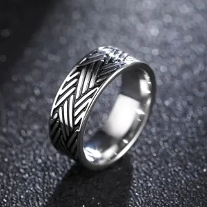 Lucky "Om Mani Padme Hum" Sanskrit Buddhist Mantra Ring