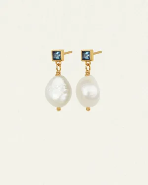 Lulu Earrings Pearl Gold Vermeil