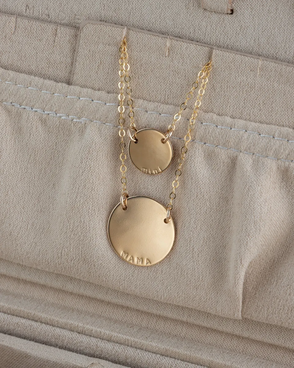 Mama   Mini 14k Gold Necklaces