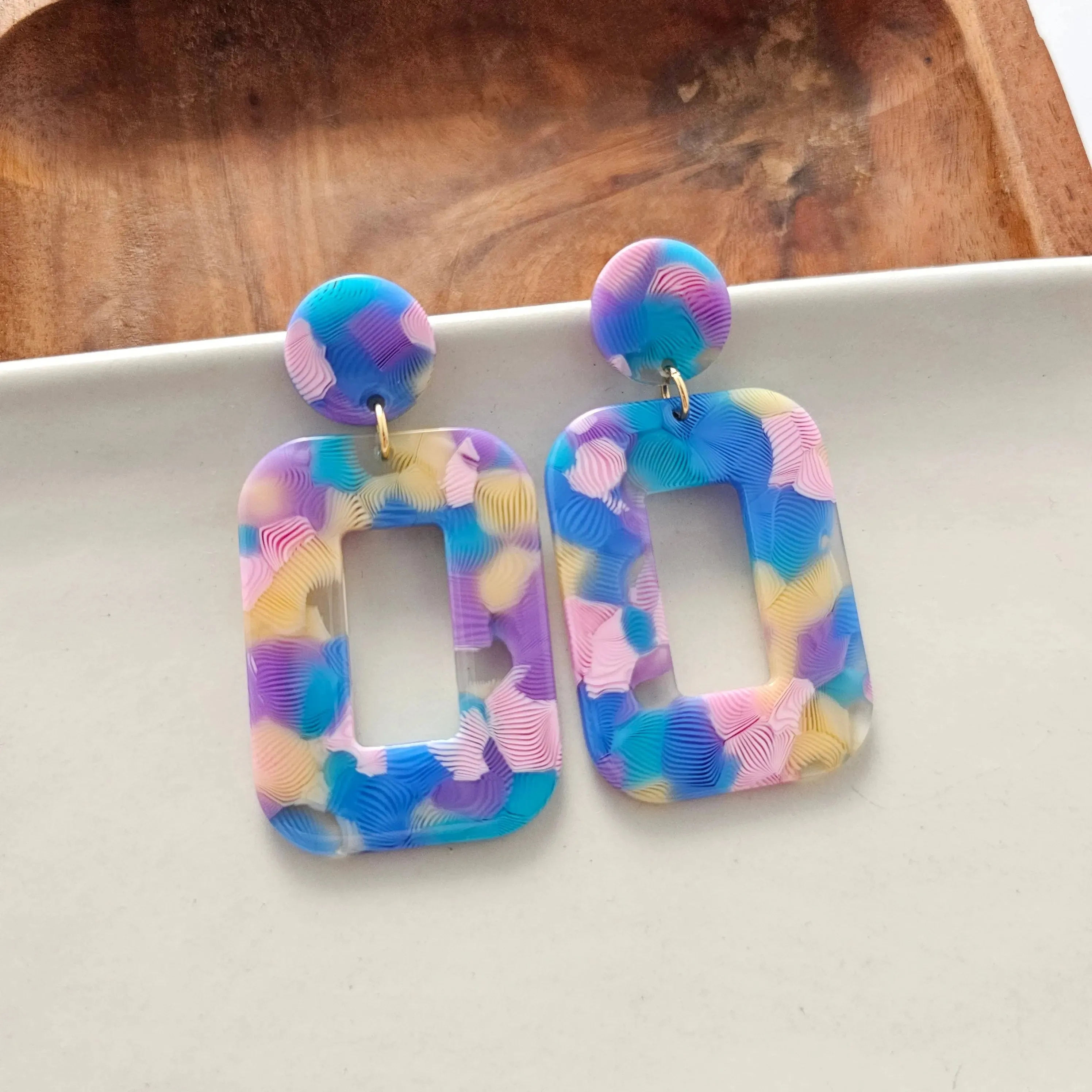Margot Earrings Watercolor by Spiffy & Splendid