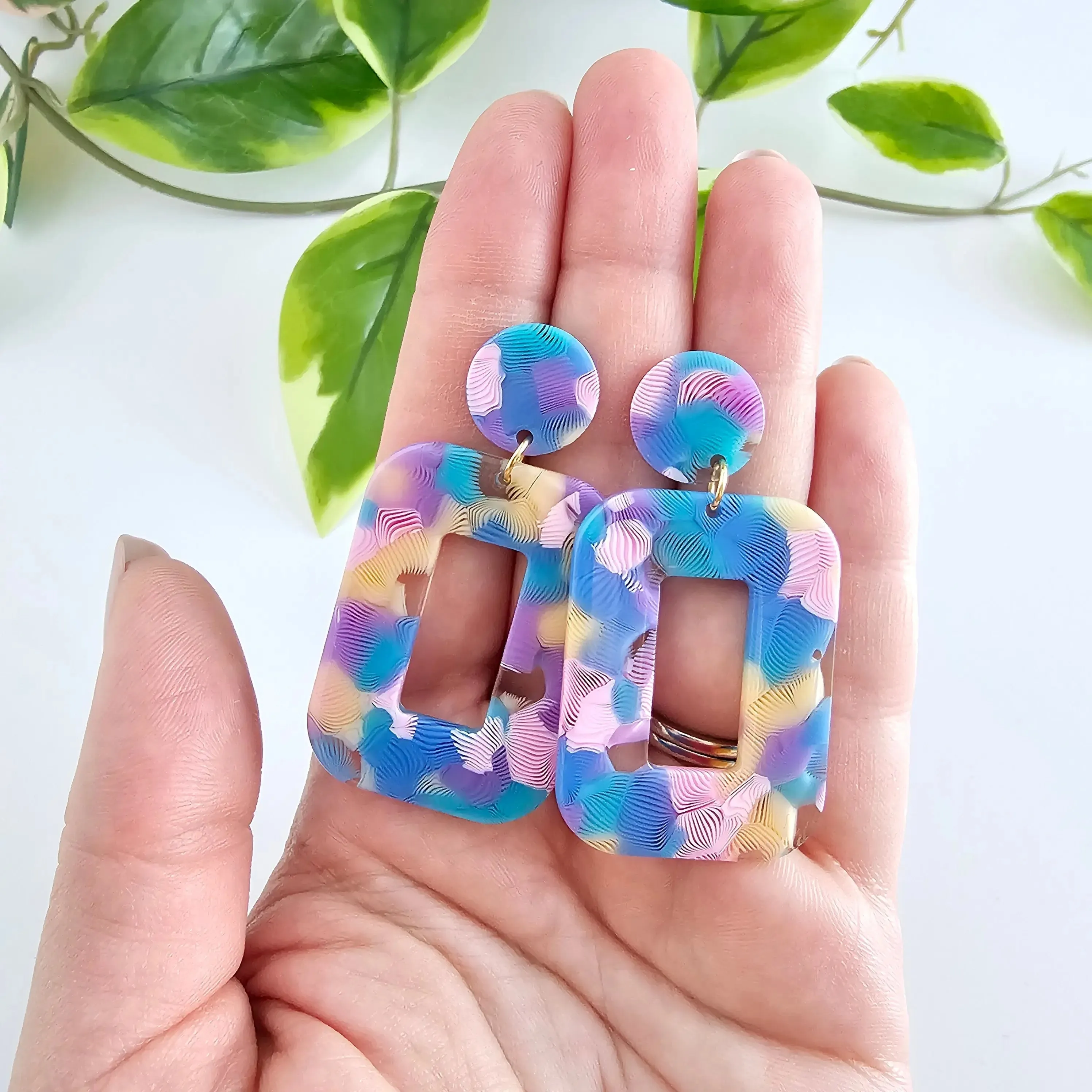 Margot Earrings Watercolor by Spiffy & Splendid
