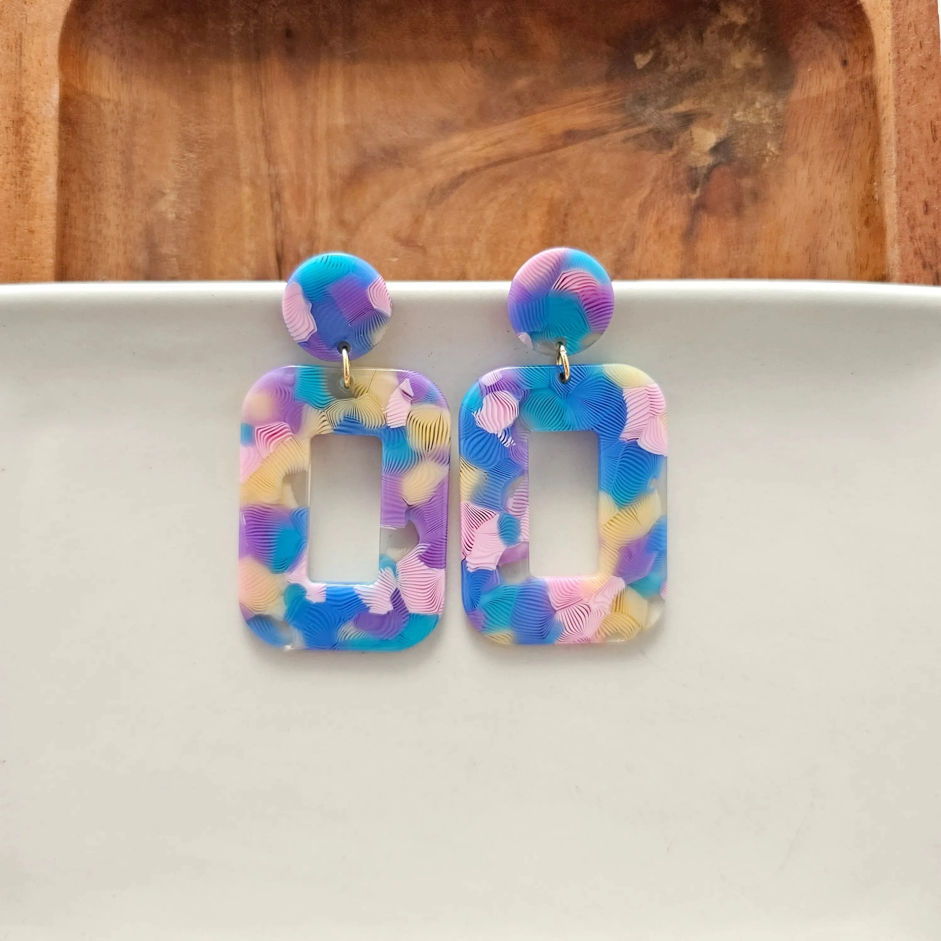Margot Earrings Watercolor by Spiffy & Splendid