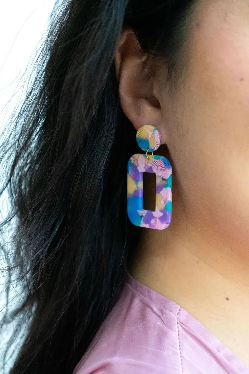 Margot Earrings Watercolor by Spiffy & Splendid