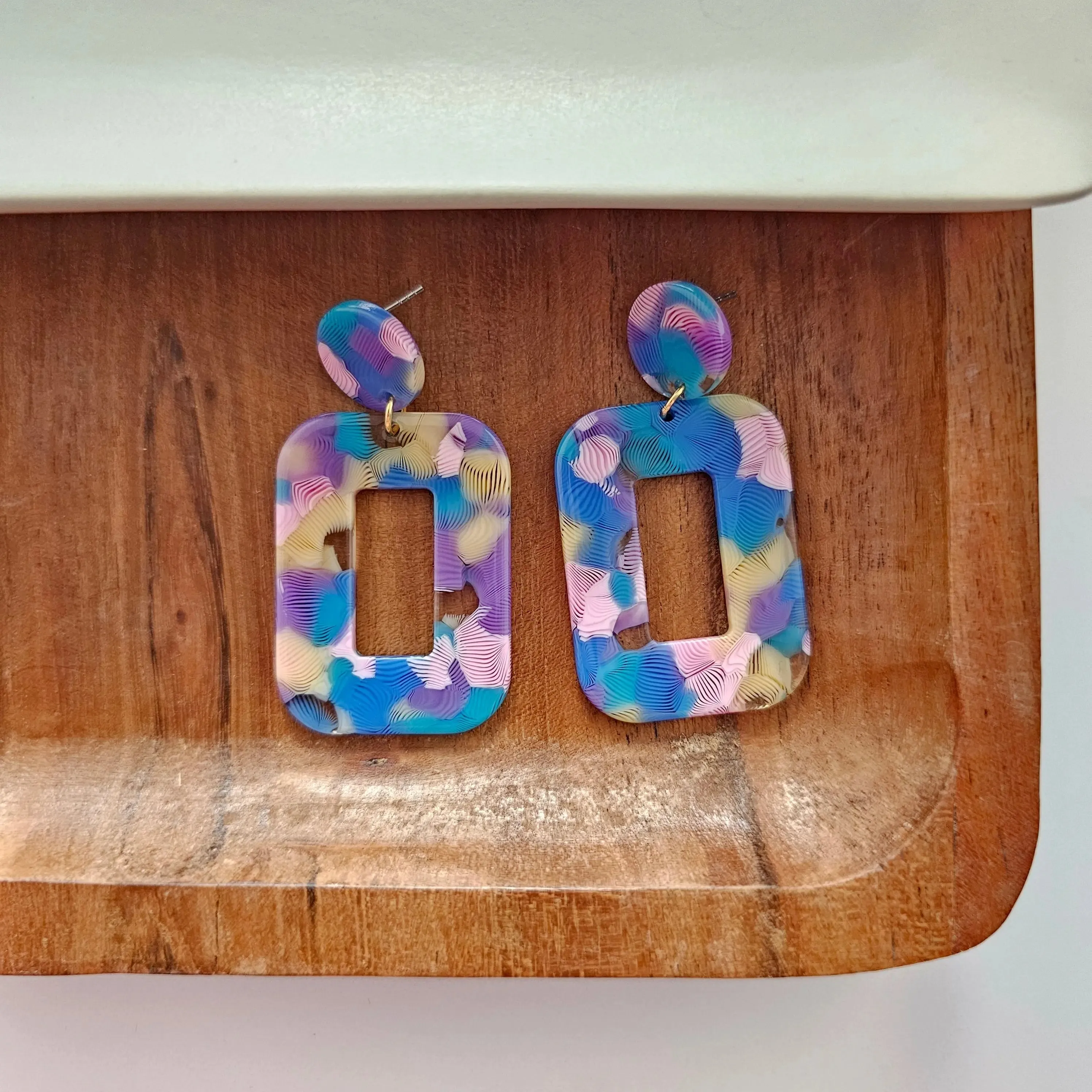 Margot Earrings Watercolor by Spiffy & Splendid